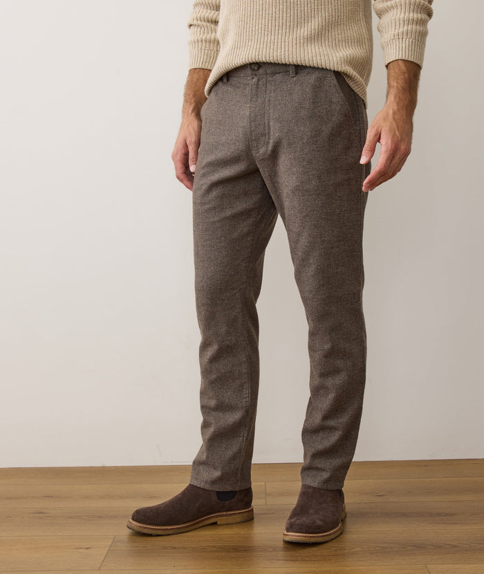 Saturday Houndstooth Chino Slim Straight - Dark Taupe
