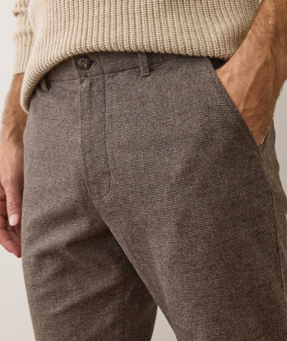 Saturday Houndstooth Chino Slim Straight - Dark Taupe