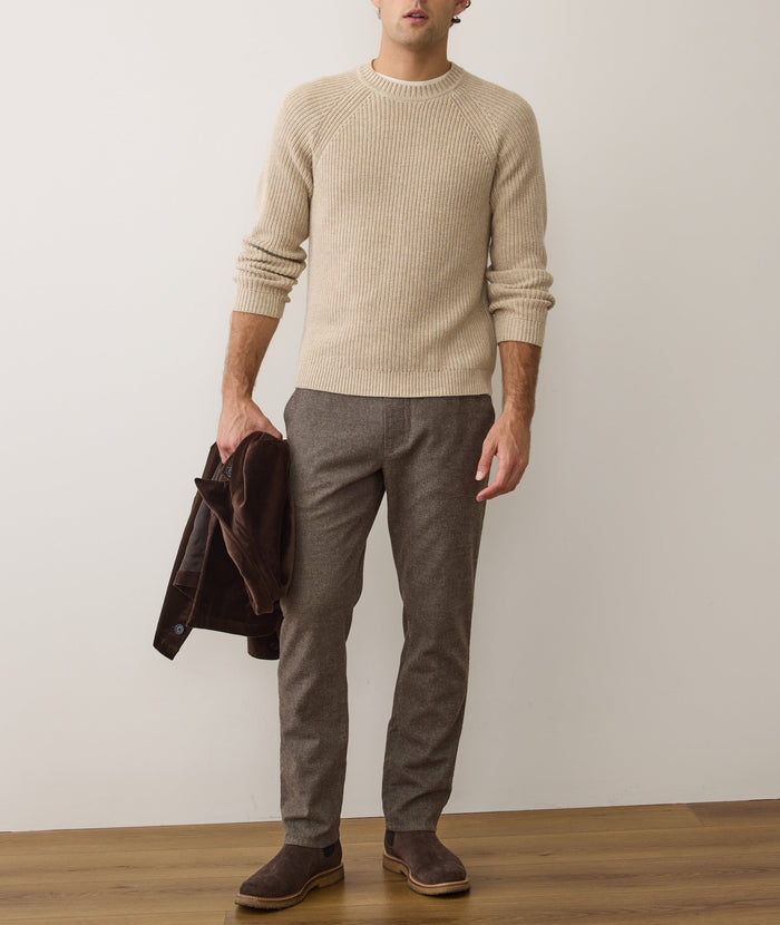 Saturday Houndstooth Chino Slim Straight - Dark Taupe