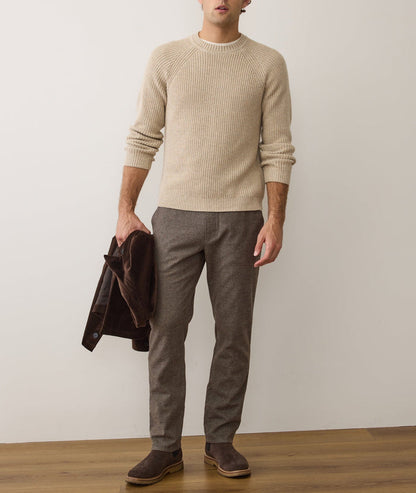 Saturday Houndstooth Chino Slim Straight - Dark Taupe