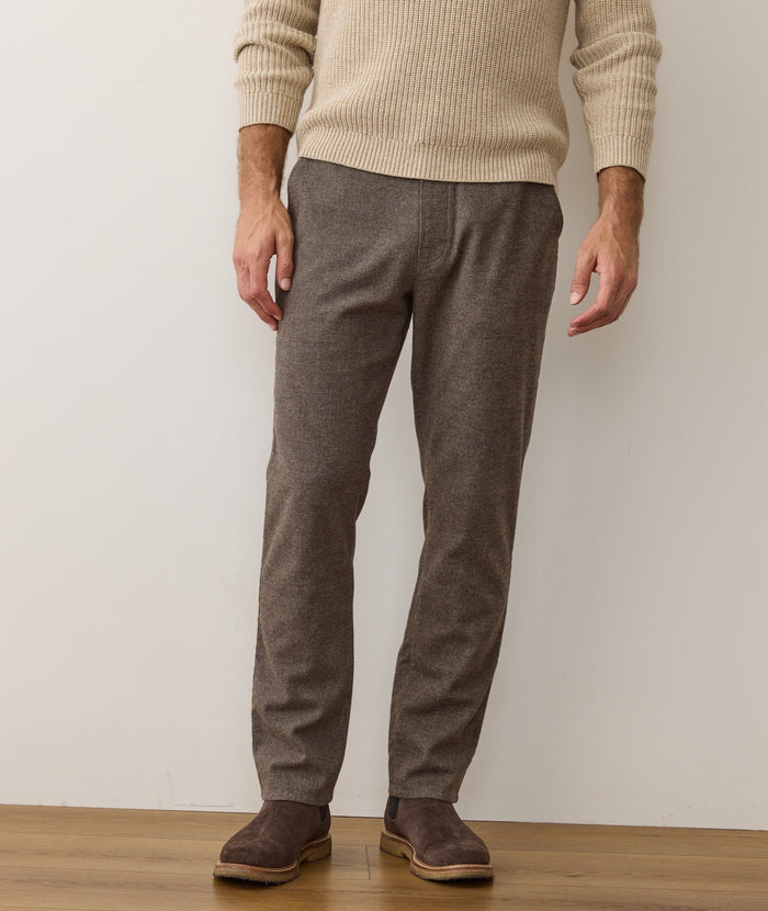 Saturday Houndstooth Chino Slim Straight - Dark Taupe