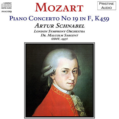 SCHNABEL Mozart: Piano Concerto No. 19 (1937) - PASC019 - CD