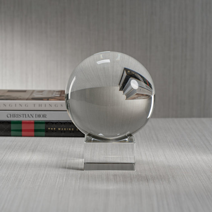 Serenity Crystal Orb on Base - Clear - Small -  by Carlyle Avenue