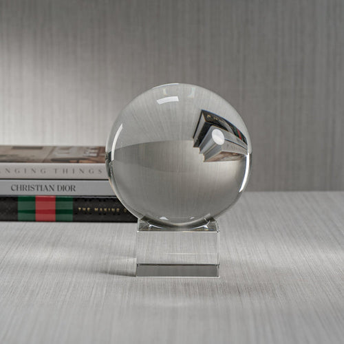 Serenity Crystal Orb on Base - Clear - Small -  by Carlyle Avenue