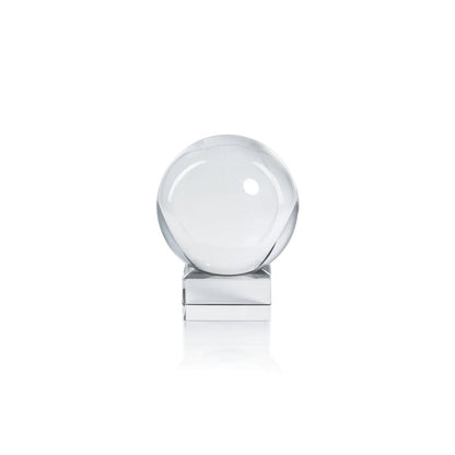 Serenity Crystal Orb on Base - Clear - Small -  by Carlyle Avenue