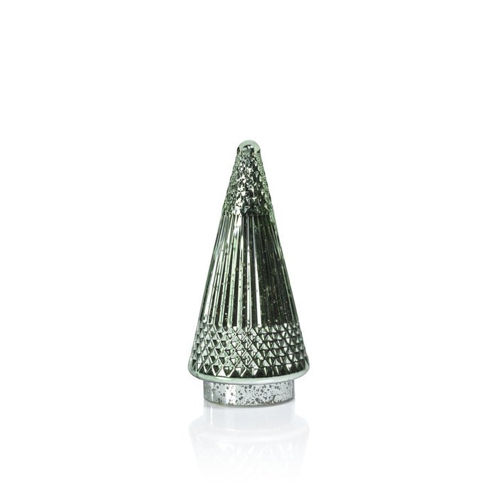 Siberian Antique Glass LED Tree - Green - Seasonal & Holiday Decorations by Carlyle Avenue