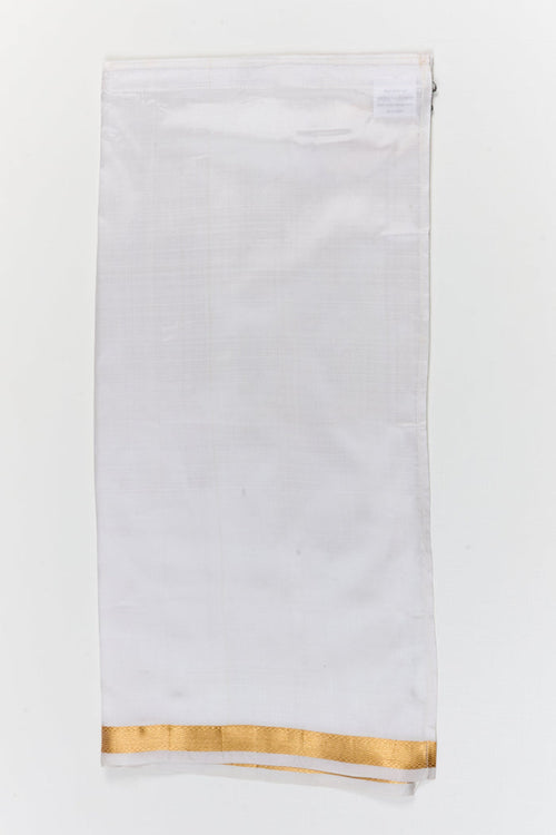 The Nesavu Pure Silk Vesti Silk Dhoti Outfit for Boys for School Ethnic Day and Functions Nesavu 24 (5Y) / White / Pure Silk D085B-24 Nesavu silk dhoti outfit for boys – perfect ethnic day dress for school functions and cultural events