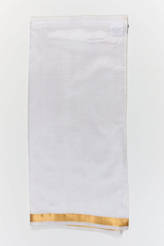 The Nesavu Pure Silk Vesti Silk Dhoti Outfit for Boys for School Ethnic Day and Functions Nesavu 24 (5Y) / White / Pure Silk D085B-24 Nesavu silk dhoti outfit for boys – perfect ethnic day dress for school functions and cultural events