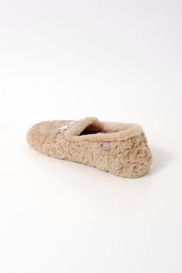 Slumber Party Loafer Slipper in Parchment
