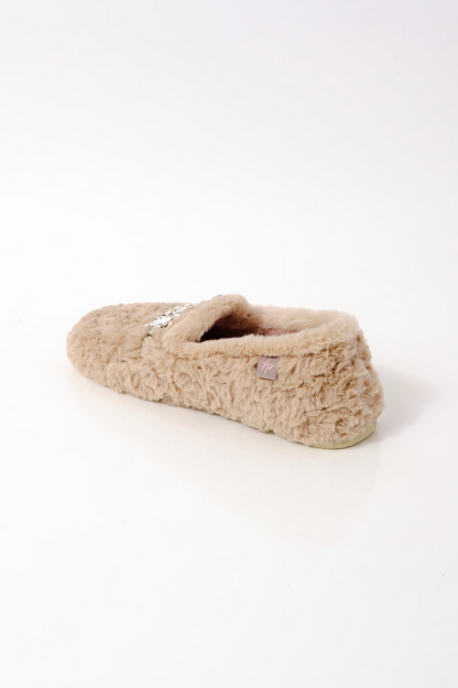 Slumber Party Loafer Slipper in Parchment
