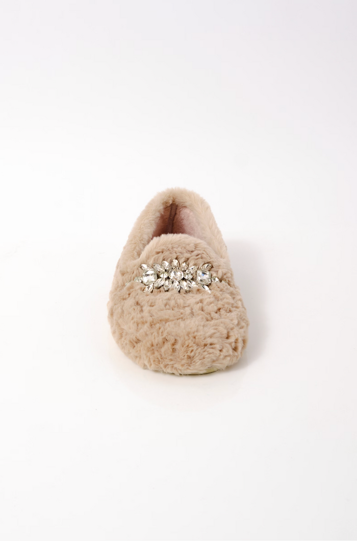 Slumber Party Loafer Slipper in Parchment