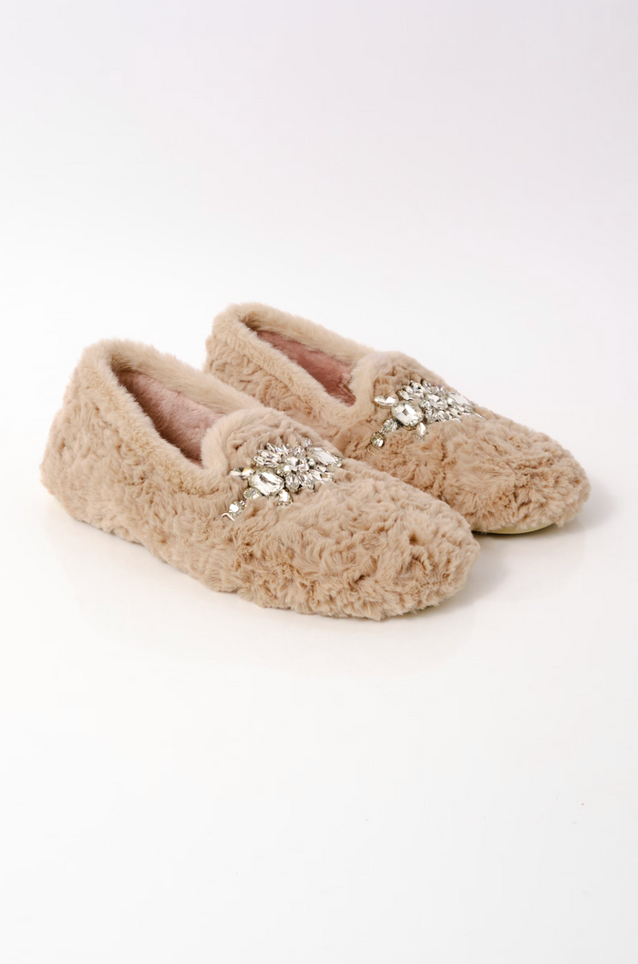 Slumber Party Loafer Slipper in Parchment
