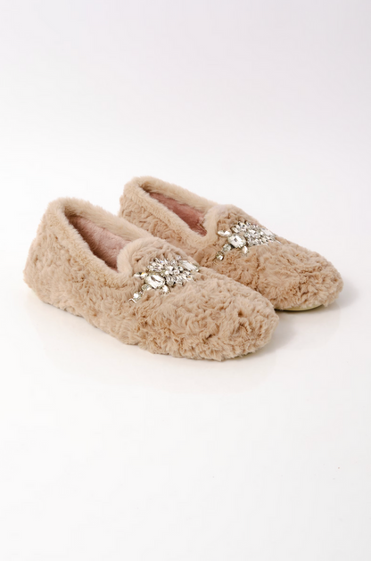 Slumber Party Loafer Slipper in Parchment