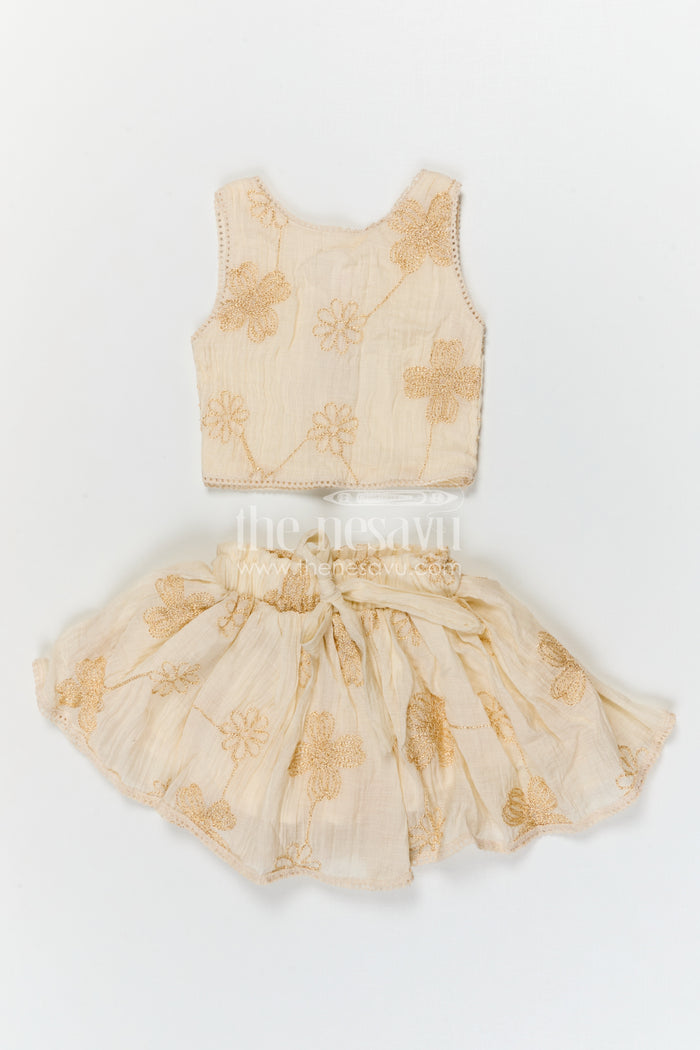 The Nesavu Baby Cotton Frocks Soft Cotton Party Frock for Baby Girl Celebrations Nesavu Nesavu baby girl cotton frock for birthdays with thread embroidery soft breathable fabric and flared design