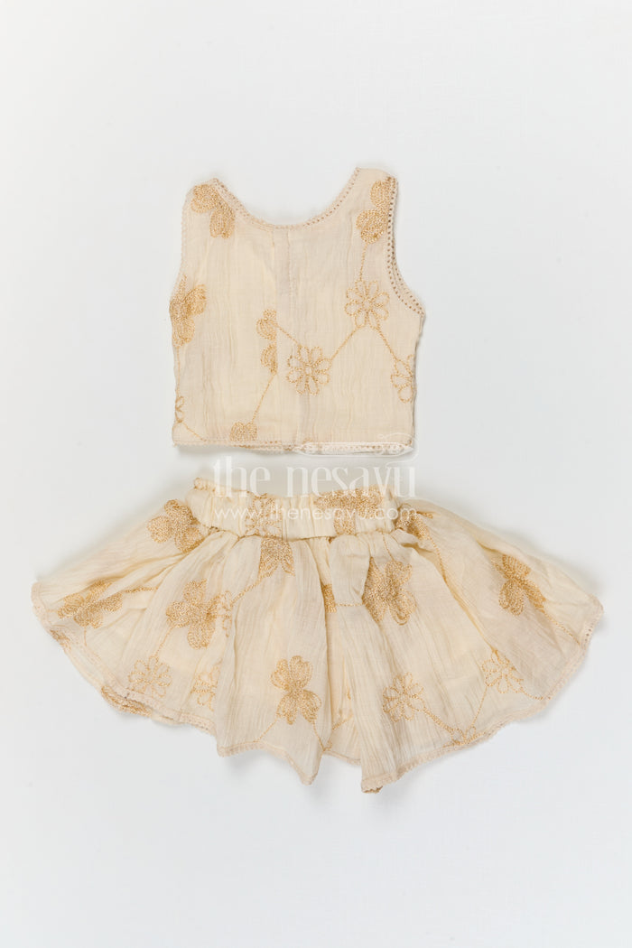 The Nesavu Baby Cotton Frocks Soft Cotton Party Frock for Baby Girl Celebrations Nesavu Nesavu baby girl cotton frock for birthdays with thread embroidery soft breathable fabric and flared design