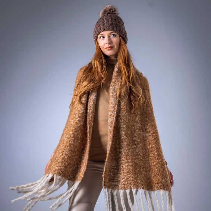 Soft Touch Herringbone Blanket Scarf