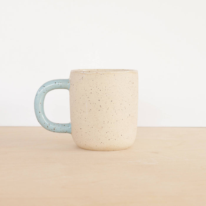Speckled Ceramic Mug Blue Handle