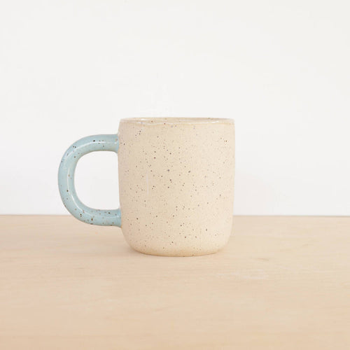 Speckled Ceramic Mug Blue Handle