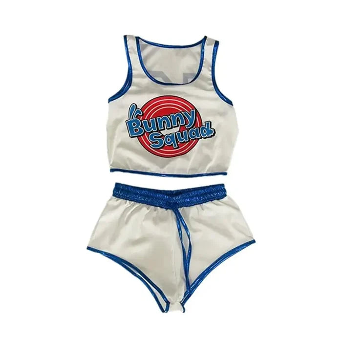 Sporty Sexy Bunny Costume - Blue-white / S