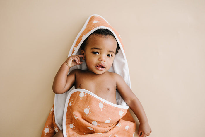 Sunshine Muslin Hooded Towel