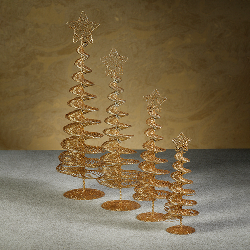 Swirl Wire Tree - Gold - Christmas Trees by Carlyle Avenue