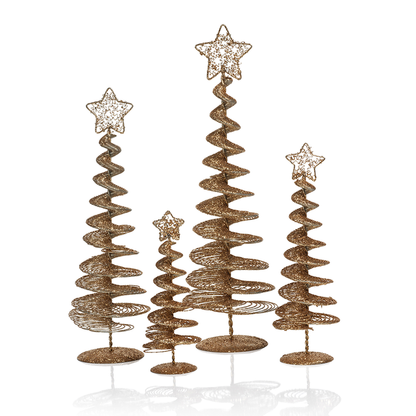 Swirl Wire Tree - Gold - Christmas Trees by Carlyle Avenue