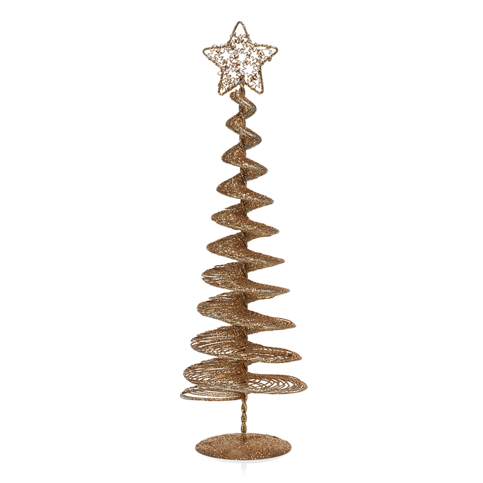Swirl Wire Tree - Gold - Christmas Trees by Carlyle Avenue