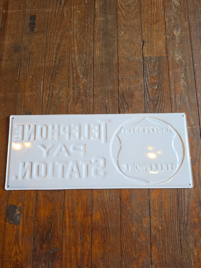 Telephone Pay Station metal sign