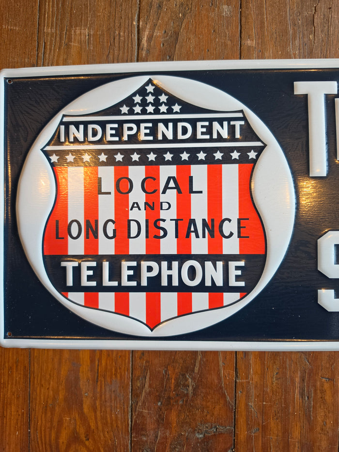 Telephone Pay Station metal sign