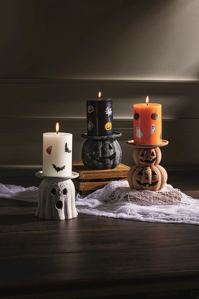 Terra Ghost Pillar Candle Holder