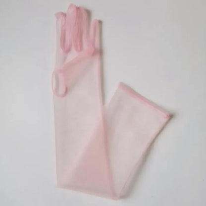 Thin Sexy Gloves - Pink / 55cm