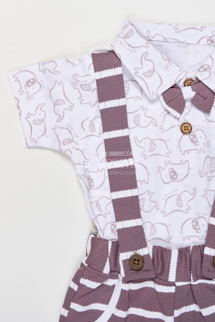 The Nesavu Boys Casual Set Toddler Boy Printed Casual Set for Daywear and Indoor Play Nesavu Nesavu toddler boy cotton casual outfit set printed top bottom daily comfort