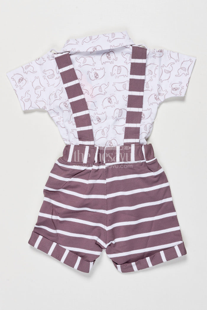 The Nesavu Boys Casual Set Toddler Boy Printed Casual Set for Daywear and Indoor Play Nesavu Nesavu toddler boy cotton casual outfit set printed top bottom daily comfort