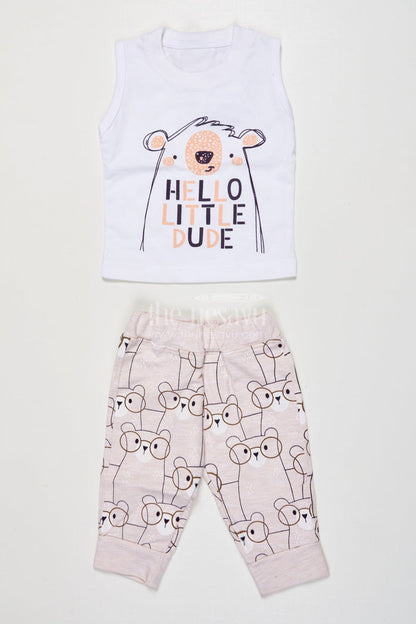 The Nesavu Boys Casual Set Toddler Boy Printed Cotton Outfit for Everyday Wear and Weekend Outings Nesavu Nesavu toddler boy printed cotton outfit set casual wear daily comfort