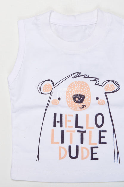 The Nesavu Boys Casual Set Toddler Boy Printed Cotton Outfit for Everyday Wear and Weekend Outings Nesavu Nesavu toddler boy printed cotton outfit set casual wear daily comfort