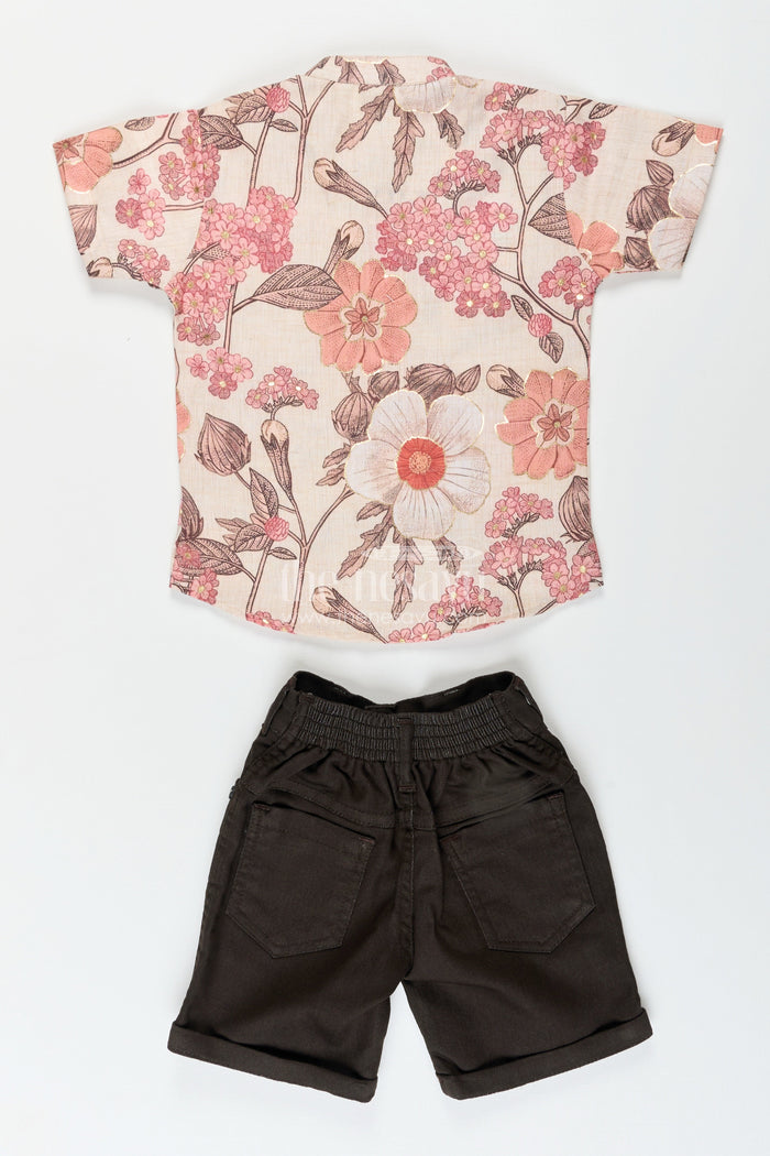 The Nesavu Boys Casual Set Toddler Boys Casual Floral Set for Weekend Outings Nesavu Nesavu toddler boys casual floral set playdates travel everyday comfort