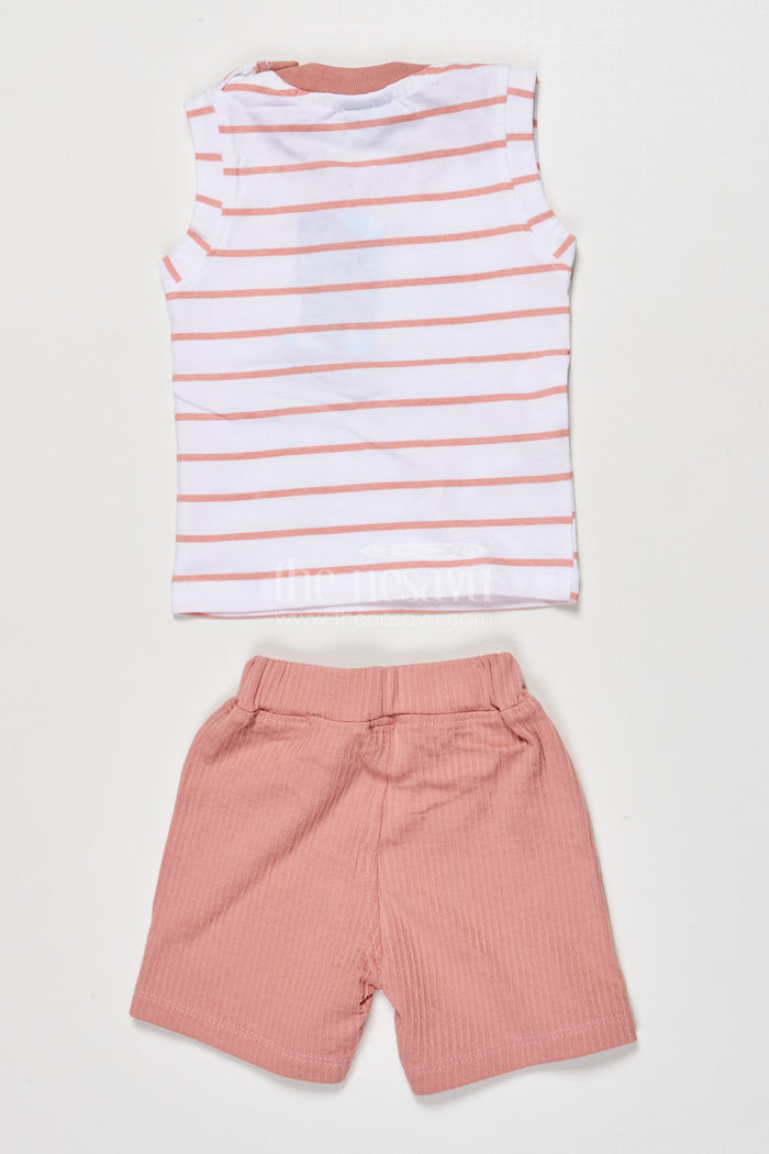 The Nesavu Boys Casual Set Toddler Boys Cotton Casual Set for Relaxed Summer Days Nesavu Nesavu toddler boys cotton casual set elastic shorts summer play everyday comfort