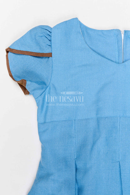 The Nesavu Girls Cotton Frock Toddler Girl Frock for Birthday Celebrations and Family Functions Nesavu Nesavu toddler girl cotton crepe frock for birthday celebrations and festive occasions with thread embroidery
