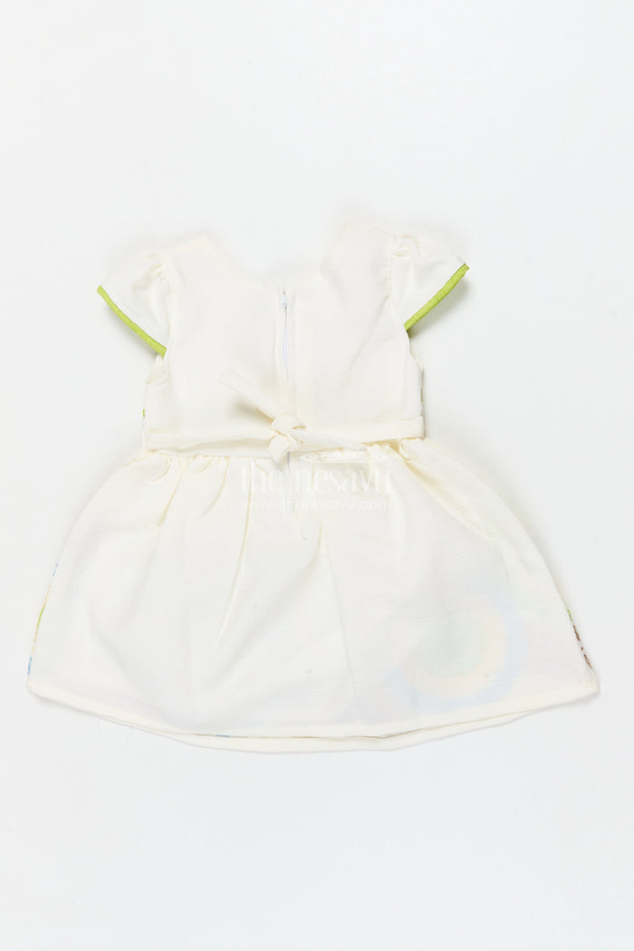 The Nesavu Girls Cotton Frock Toddler Girl Frock with Playful Embroidery for Birthdays and Casual Wear Nesavu Nesavu cotton embroidered frock for toddler girls – perfect for casual birthdays and playful outings