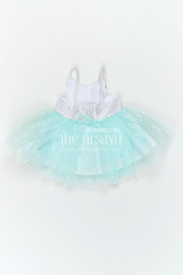 The Nesavu Girls Fancy Party Frock Toddler Girl Party Dress for Photoshoots and Evening Functions Nesavu Nesavu Toddler Girl Party Dress For Photoshoots And Evening Functions With Shimmer And Soft Net Flare