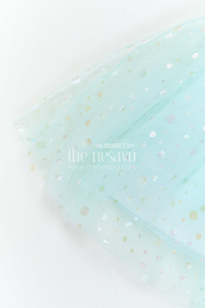 The Nesavu Girls Fancy Party Frock Toddler Girl Party Dress for Photoshoots and Evening Functions Nesavu Nesavu Toddler Girl Party Dress For Photoshoots And Evening Functions With Shimmer And Soft Net Flare