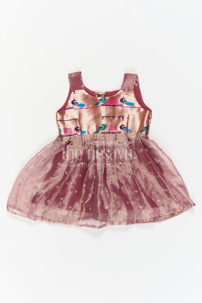 Toddler Girl Silk Frock for Festive Pooja and Family Events