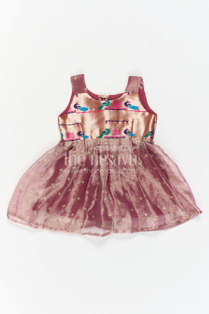 Toddler Girl Silk Frock for Festive Pooja and Family Events