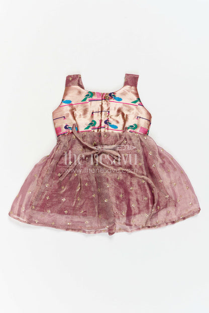 Toddler Girl Silk Frock for Festive Pooja and Family Events