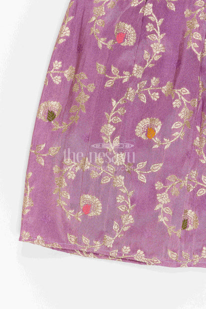 Toddler Pattu Pavadai for Navratri and Festive Pooja