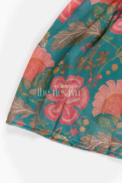 The Nesavu Silk Frock Toddler Silk Frock for Garden Birthday and Family Outing Nesavu Nesavu Toddler Silk Frock For Garden Birthday And Family Outing With Digital Print