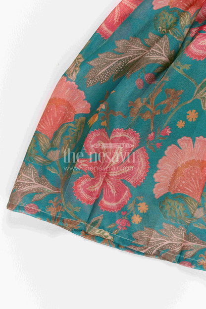 The Nesavu Silk Frock Toddler Silk Frock for Garden Birthday and Family Outing Nesavu Nesavu Toddler Silk Frock For Garden Birthday And Family Outing With Digital Print
