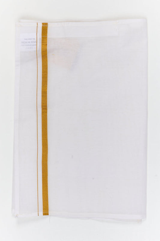 The Nesavu Boys Vesti Traditional Boys Vesti for Festive Rituals and Ceremonies Nesavu 14 (6M) / White / Silk D051A-14 Nesavu traditional boys silk vesti with zari detailing for poojas and festive occasions