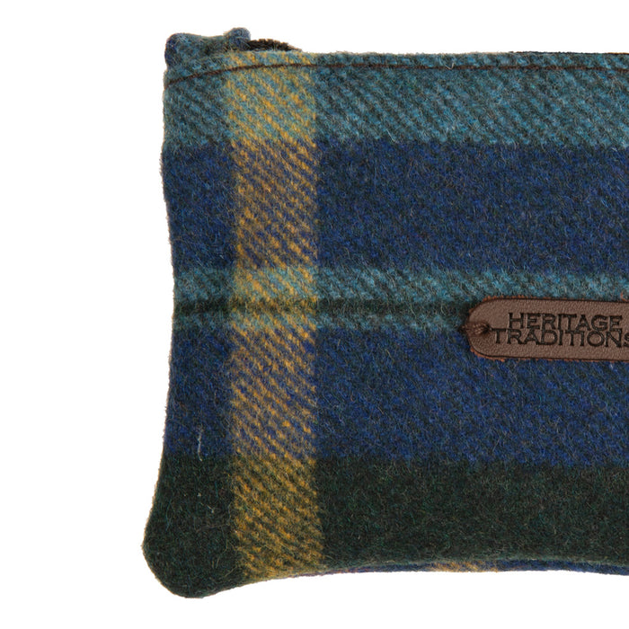 Heritage Traditions Wool Mix Tweed Coin Purse with Keyring Attachment
