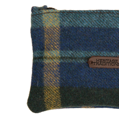 Heritage Traditions Wool Mix Tweed Coin Purse with Keyring Attachment